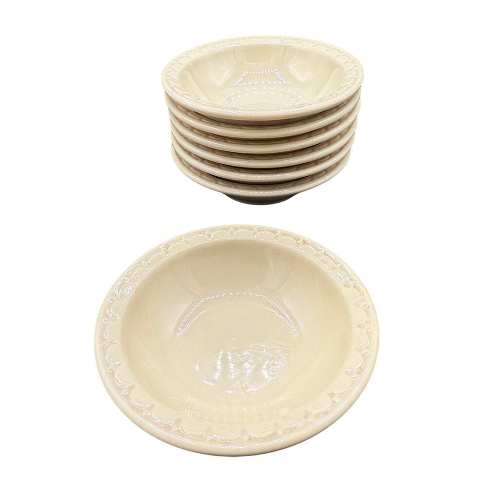 Set Of 7 Vintage Syracuse China U.S.A. serving Bowls beige
